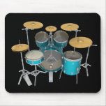 Aqua / Turquoise Drum Kit: Mousepad