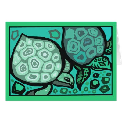 Aqua Turtles Card by TurtleHero