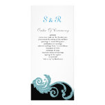 aqua Wedding program Customized Rack Card