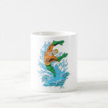 Aquaman Leaps in Wave Coffee Mug