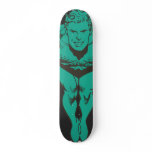 Aquaman Lunging Forward - Teal Custom Skateboard