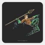Aquaman Lunging with Spear Sticker
