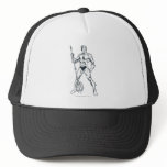 Aquaman with Pitchfork BW Mesh Hats