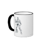 Aquaman with Pitchfork BW Mugs