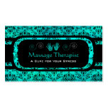 Aquamarine & Black Business Card Templates