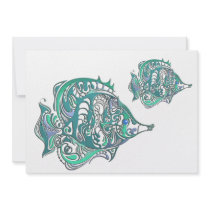 Aquamarine Fantasy Swirly Fish