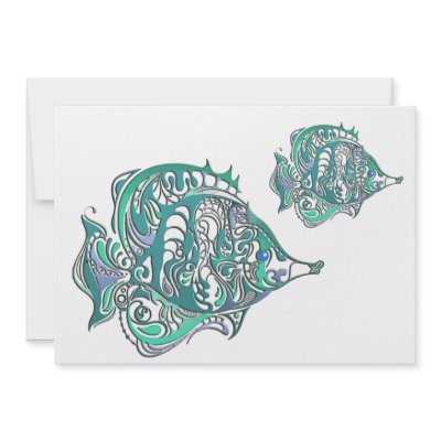 Aquamarine Fantasy Swirly Fish by ElainePlesser