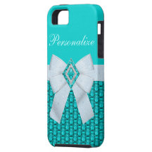 Aquamarine & Silver Jewels iPhone 5 Case