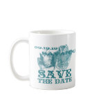 Aquamarine Western Vintage Wedding Keepsake Mug