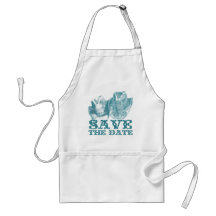 Aquamarine Western Vintage Weddings Apron