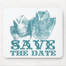 Aquamarine Western Vintage Weddings Mousepad