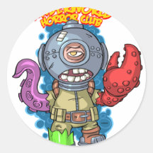 Aquapus Round Sticker