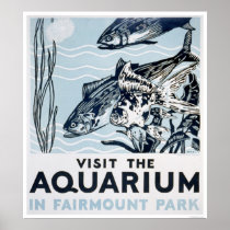 Aquarium Phildadelphia 1937 WPA Poster