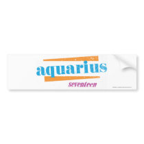 Aquarius Aqua Bumper Stickers