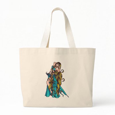 Aquarius Belly Dancer art Tote Bag by LacyChenault