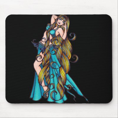 Aquarius Belly Dancer Mouse Pad by LacyChenault