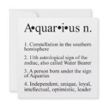 Aquarius Birthday Invitation or Birth Announcement