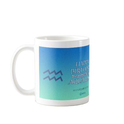Aquarius Birthday Mug by DarleneArtist