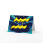 AQUARIUS Blue Sapphire & Gold Zodiac Birthday Greeting Card