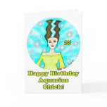 Aquarius Chick Birthday Greeting cards