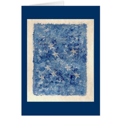 AQUARIUS CONSTELLATION GREETING CARD by kates_kards