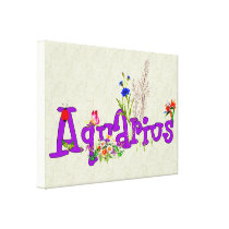 Aquarius Flowers Canvas Print