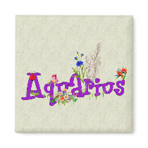 Aquarius Flowers Magnets