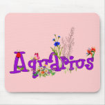 Aquarius Flowers Mouse Pads