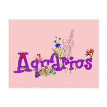 Aquarius Flowers Postcards