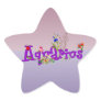Aquarius Flowers Star Stickers