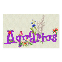 Aquarius Flowers Sticker
