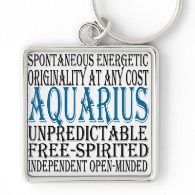 Aquarius Gifts Keychain by honeylovedesigns