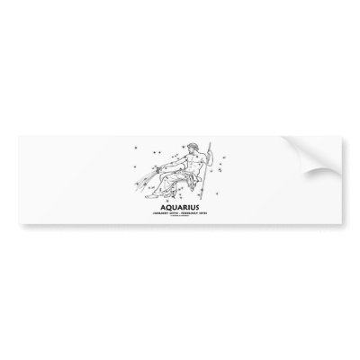 Aquarius (January 20th - February 18th) Bumper Stickers by wordsunwords