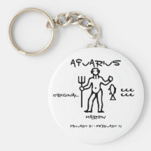 Aquarius Personalised Key Chains