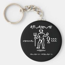 Aquarius Personalised Keychains