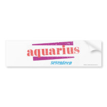 Aquarius Pink Bumper Stickers
