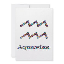 Aquarius Psychedelic Personalized Invitation