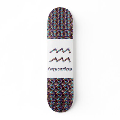 Aquarius Psychedelic Skateboards by zodiacstuff