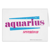 Aquarius Purple Greeting Card