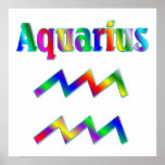 Aquarius Rainbow Poster