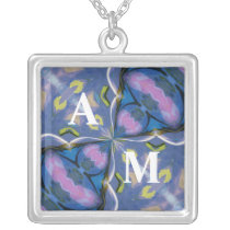 Aquarius Retro Initial Necklace