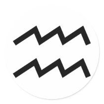 Aquarius Round Sticker