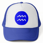Aquarius Symbol Mesh Hat