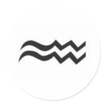 Aquarius symbol sticker