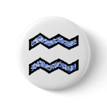 Aquarius Symbol (style 1_blue) button