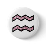Aquarius Symbol (style 1_pink) button