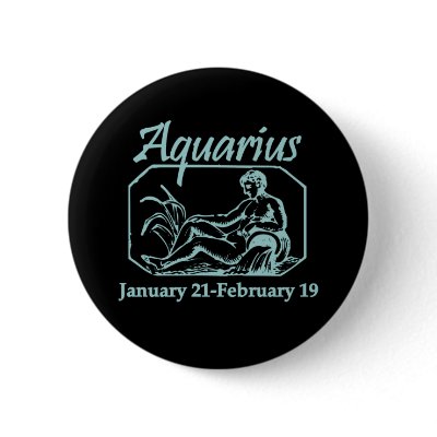 Aquarius Teal Buttons by horoscope_signs