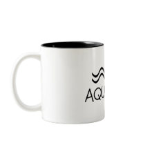 Aquarius with Symbol Mugs