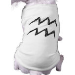 Aquarius. Zodiac Astrology Sign. Black. Pet Clothes