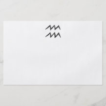 Aquarius. Zodiac Astrology Sign. Black. Flyer